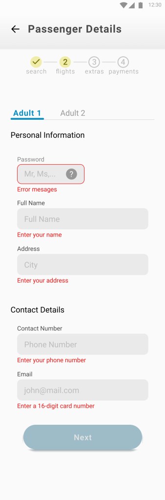 High-fidelity mobile design.