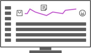Illustration of a management tool with modern user interface. 